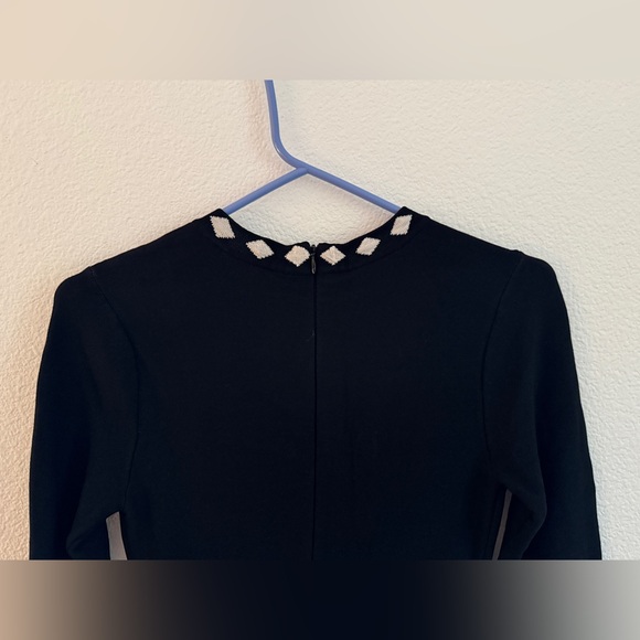 Lela Rose black and white long sleeve knit dress - Picture 11 of 15